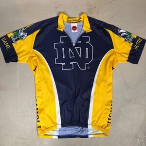 World Jerseys Notre Dame Fighting Irish Cycling Jersey Mens Large Blue Yellow